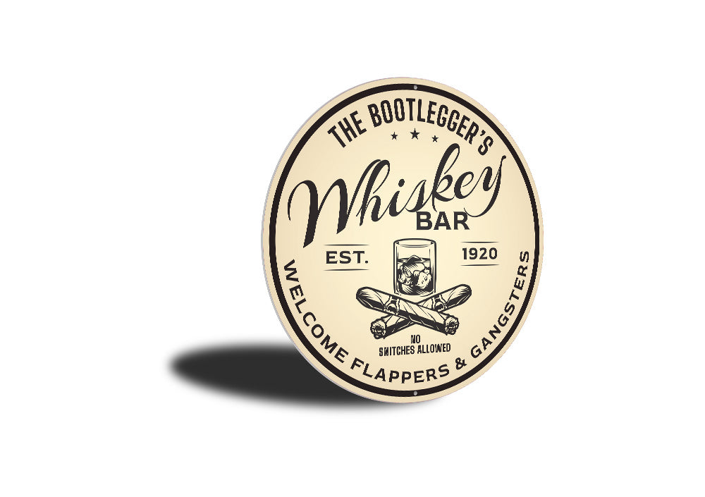 Bootlegger's Whiskey Bar Sign