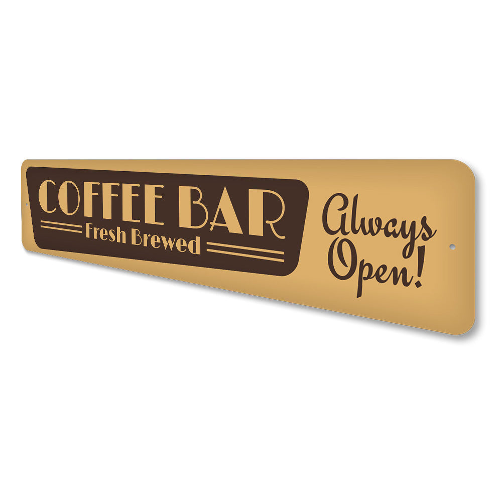 Fresh Brewed Coffee Bar Sign