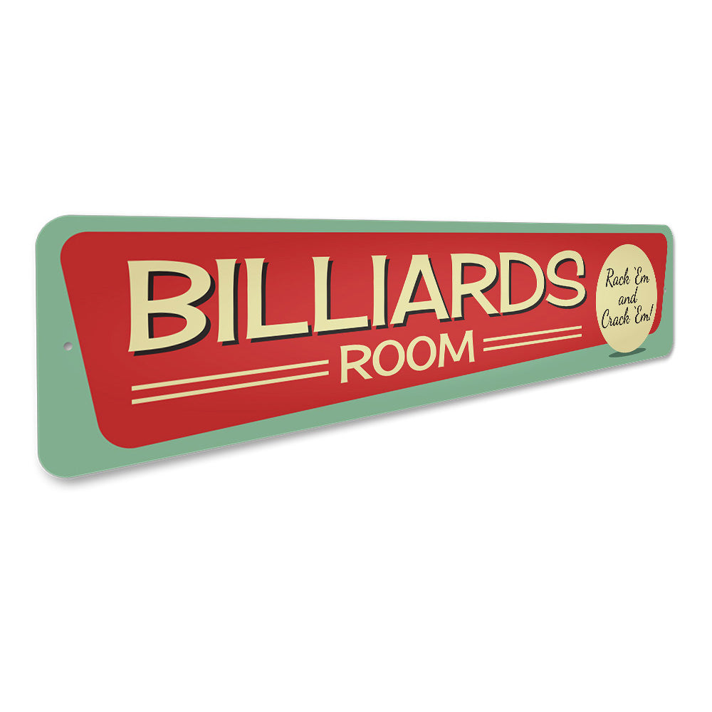 Vintage Billiards Room Sign