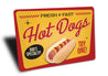 Dad's Specialty Hot Dogs Sign