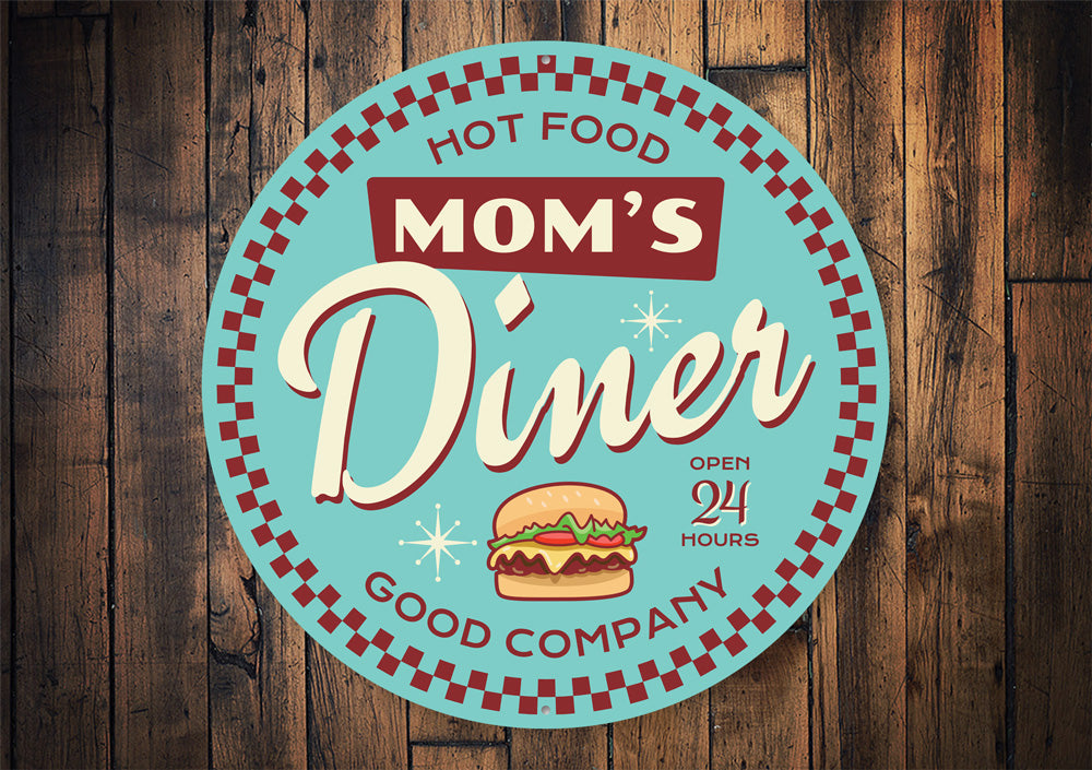 Mom's Diner Open Sign