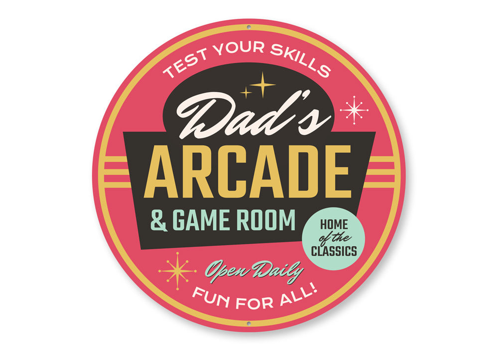 Dad's Arcade Sign