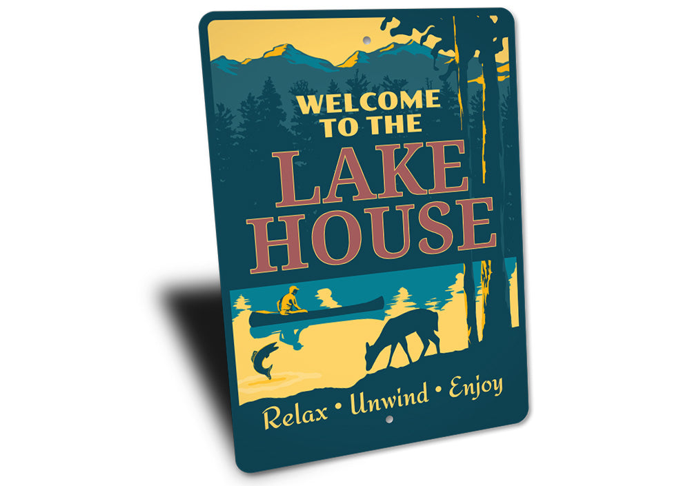 Relax Lake House Sign