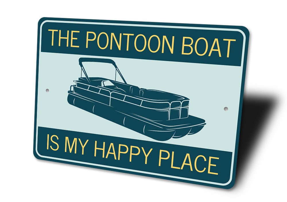 Pontoon Happy Place Sign