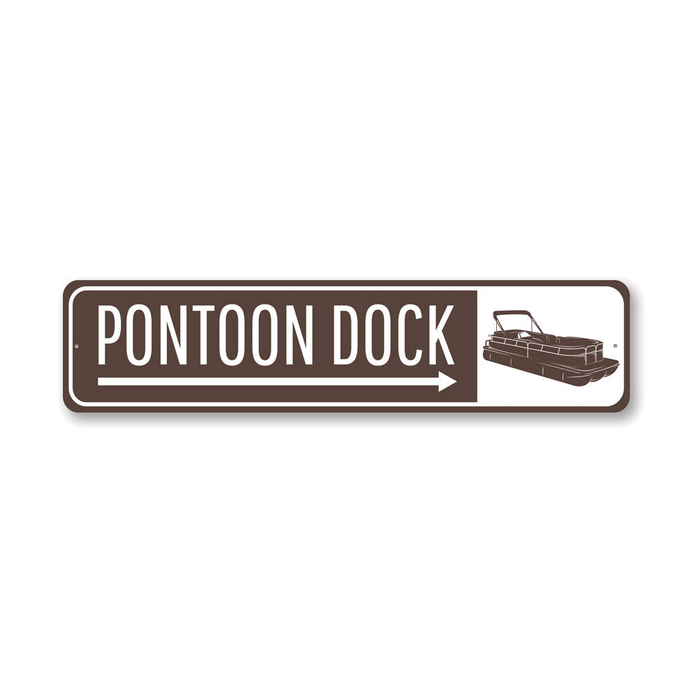Pontoon Dock Sign, Pontoon Arrow Sign