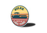 Relax Lake Time Boat Sign