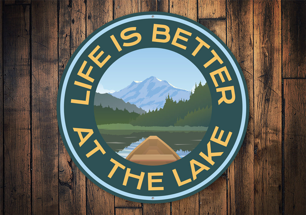 Lake Life Canoe Sign