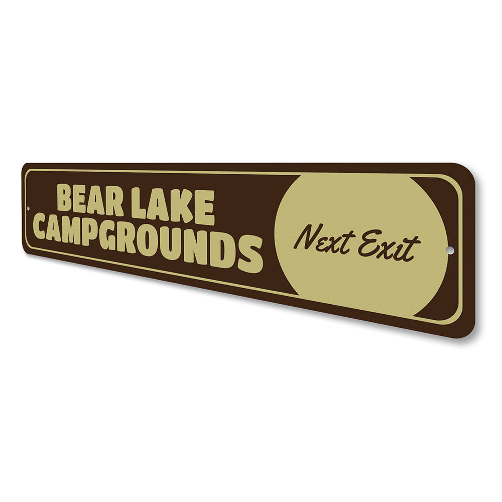 Lake Campgrounds Sign Aluminum Sign