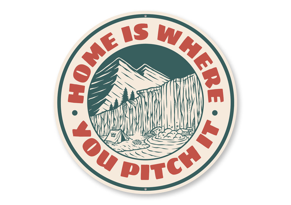 Pitch It Camping Sign