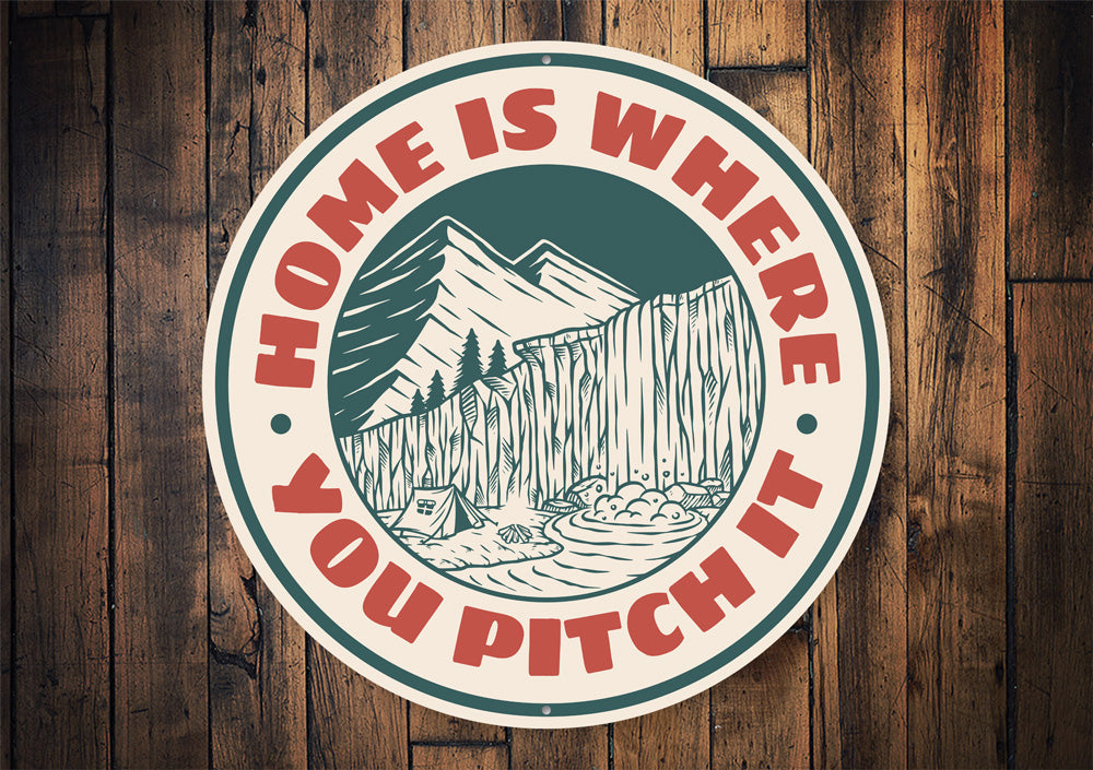 Pitch It Camping Sign