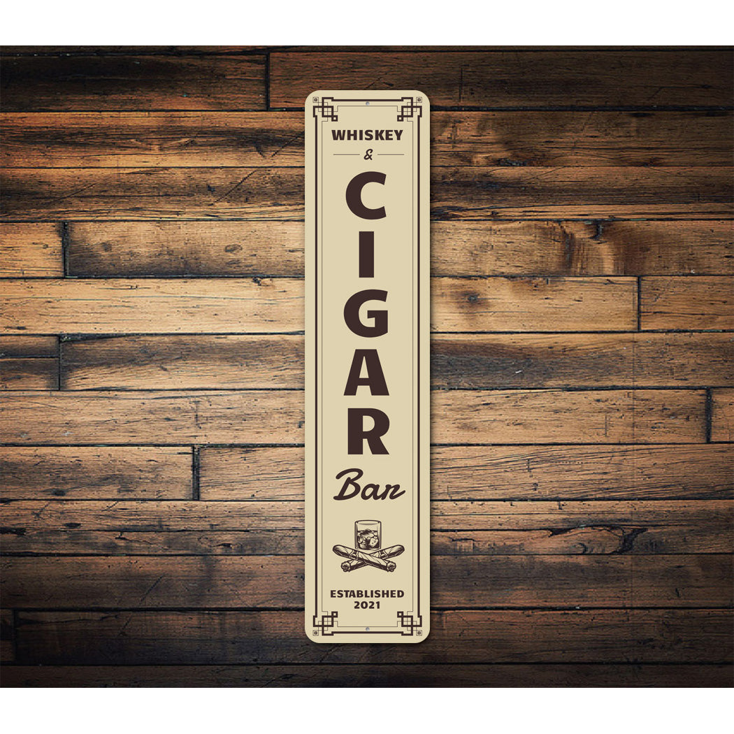 Whiskey & Cigar Bar Sign