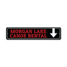 Canoe Rental arrow Sign Aluminum Sign