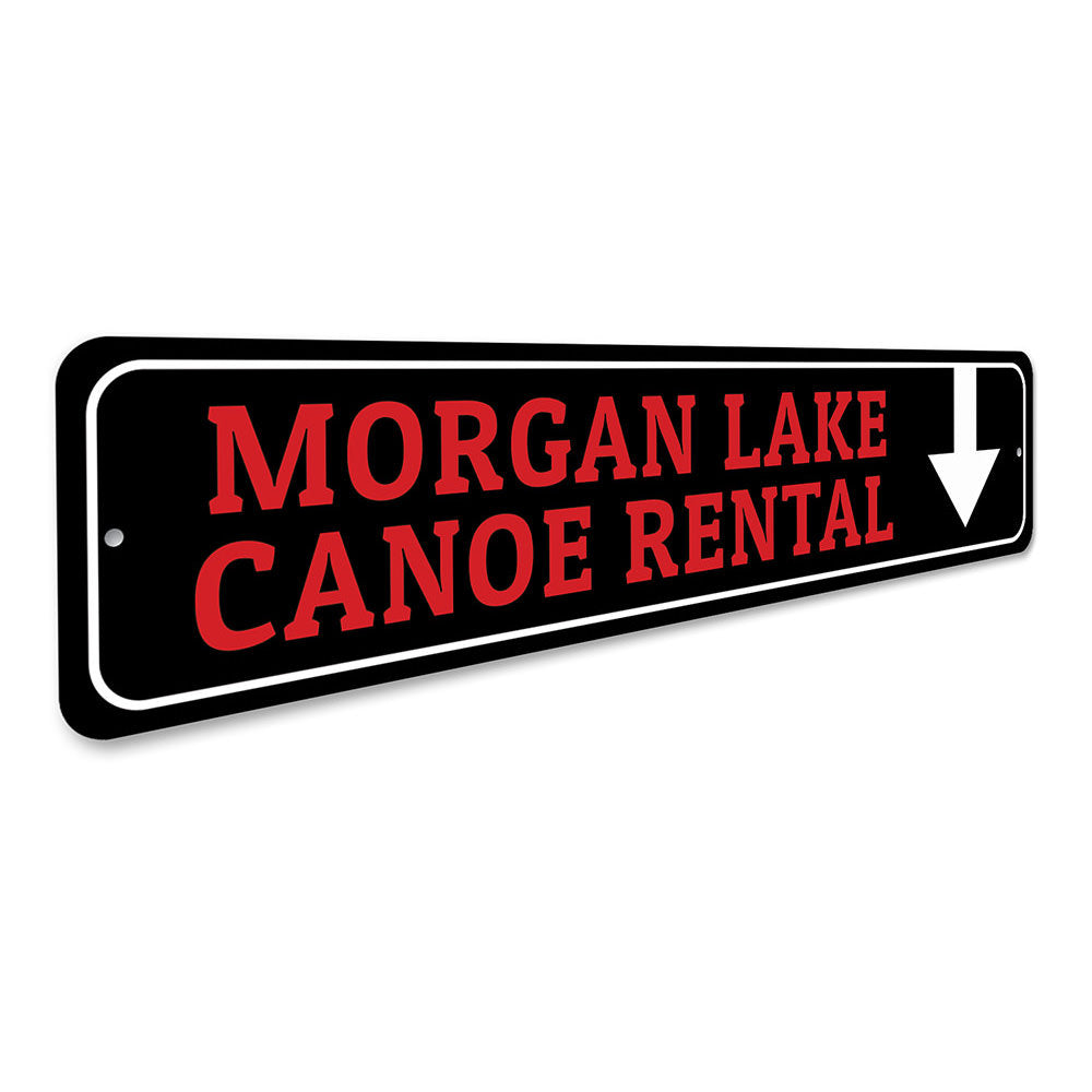 Canoe Rental arrow Sign Aluminum Sign