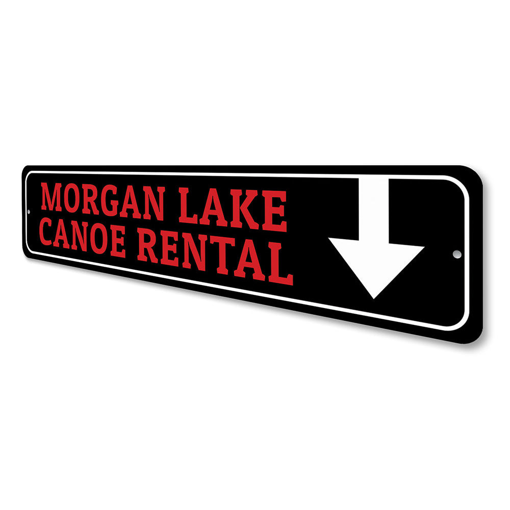 Canoe Rental arrow Sign Aluminum Sign