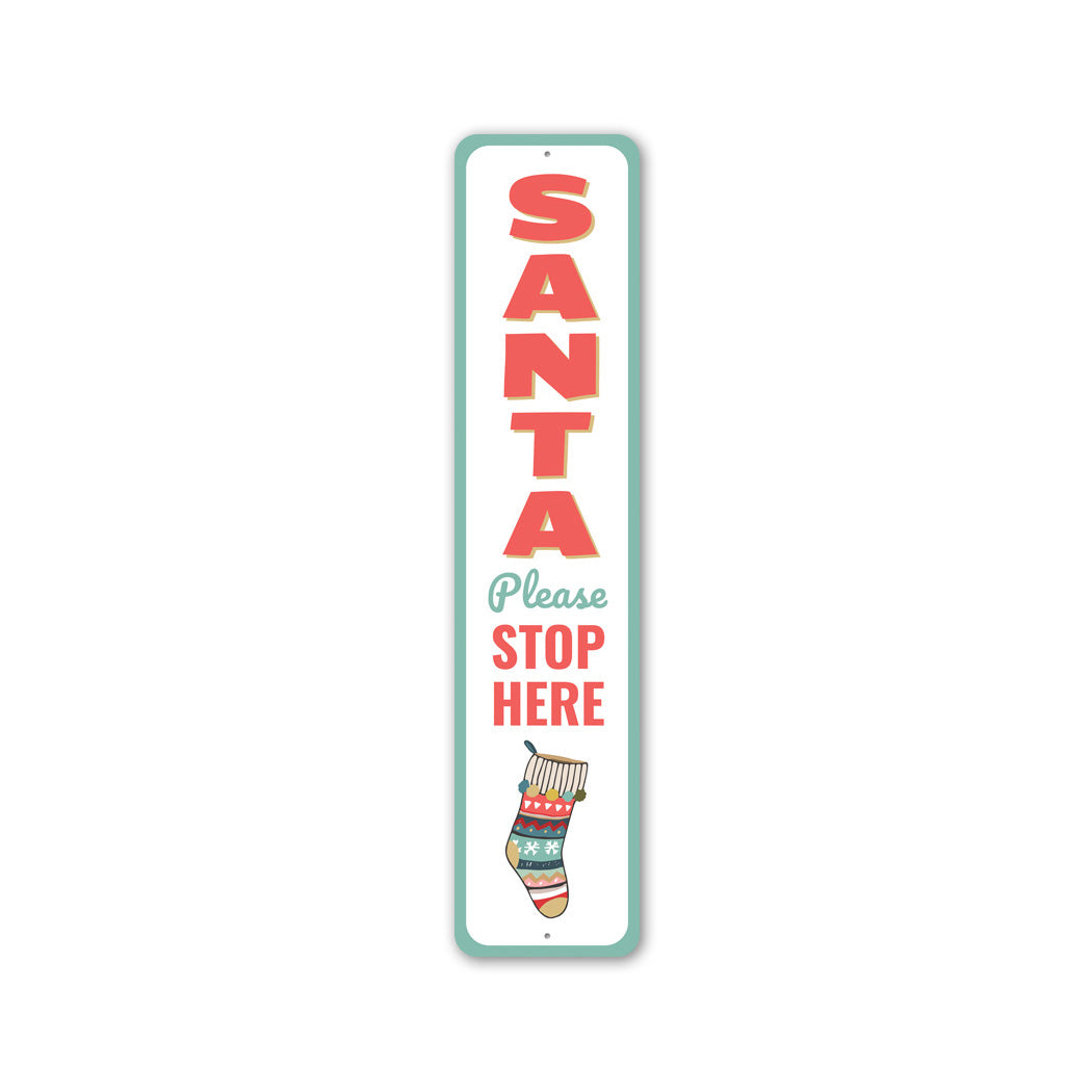 Santa Stocking Sign