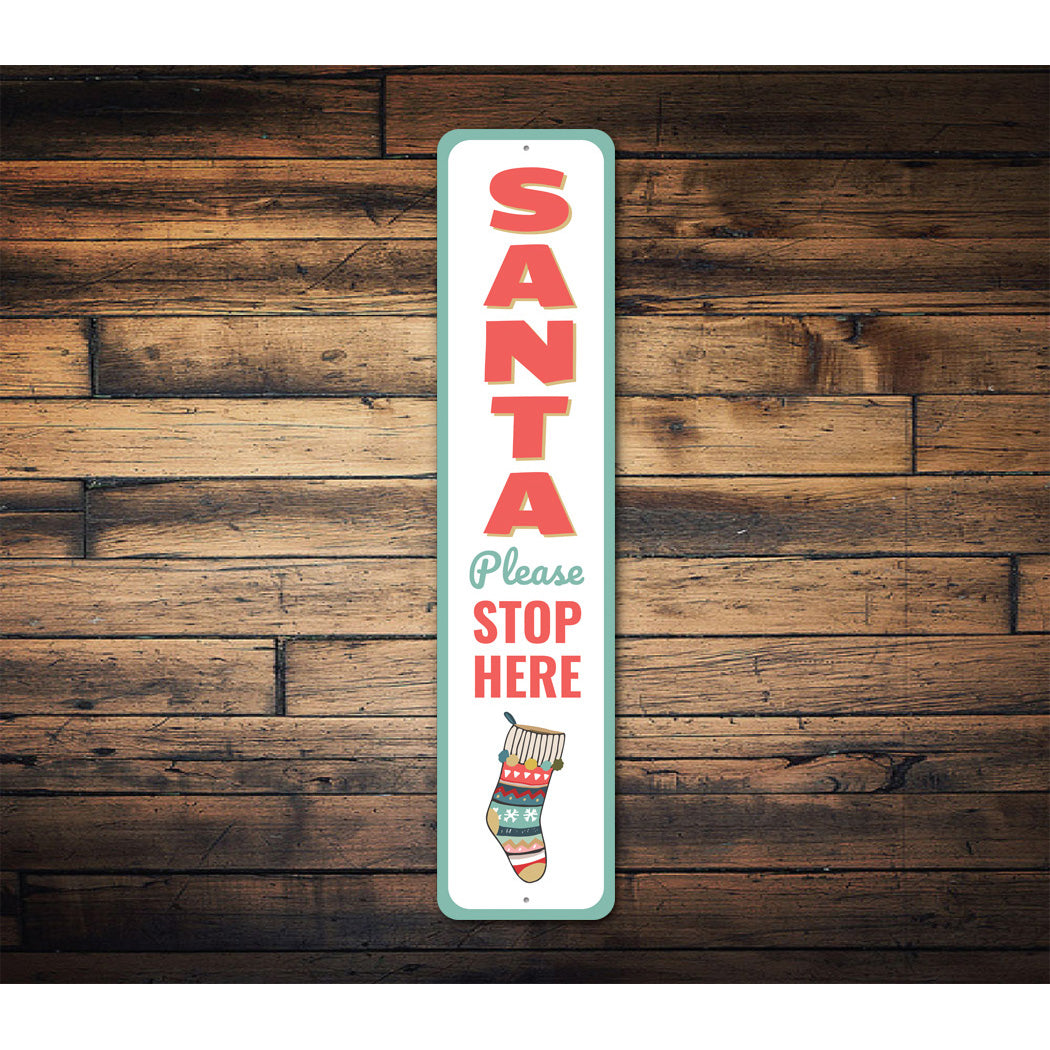 Santa Stocking Sign