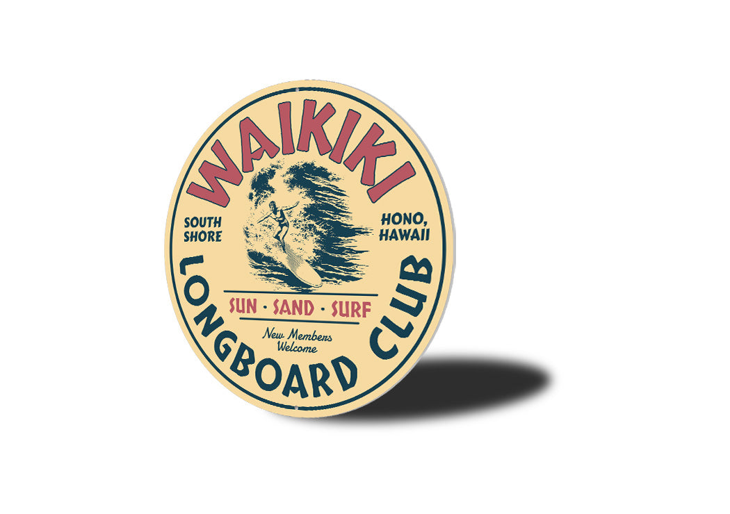 Waikiki Longboard Club Sign