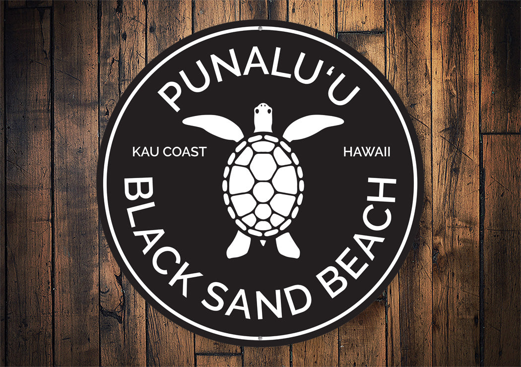 Black Sand Beach Sign