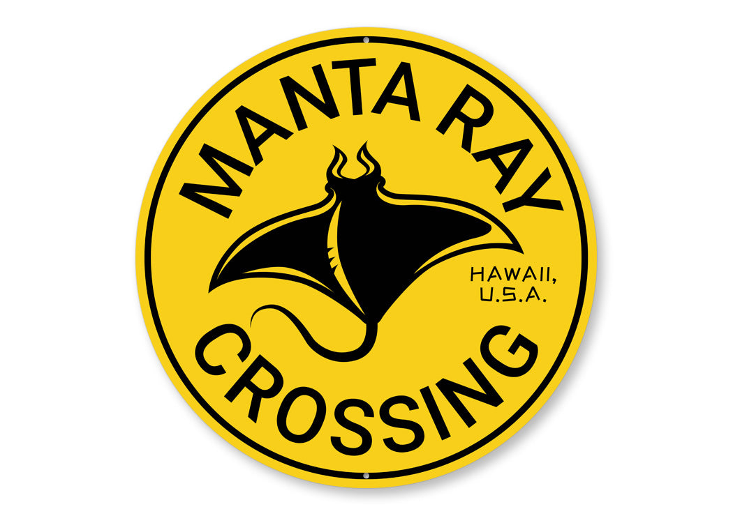 Manta Ray Crossing Sign