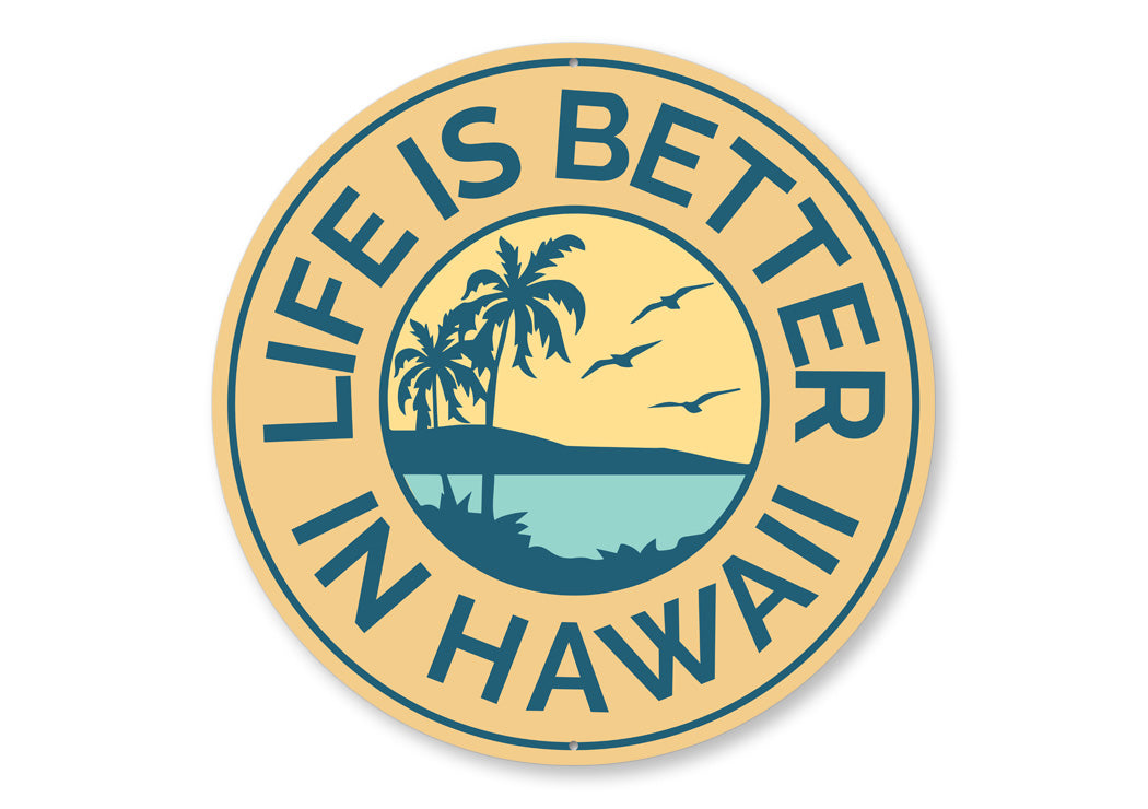 Life Is Better In Hawaii Sign