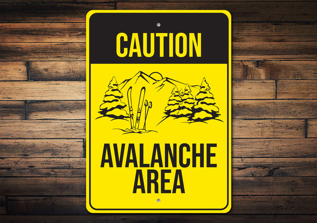 Avalanche Area Caution Sign