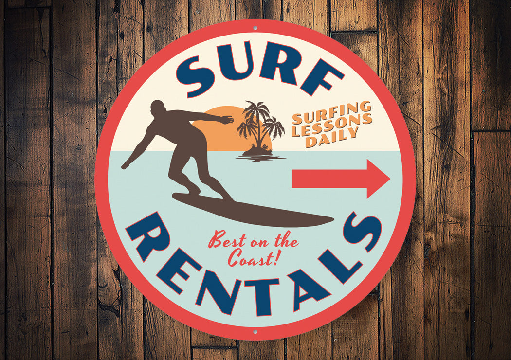 Surf Rentals Sign