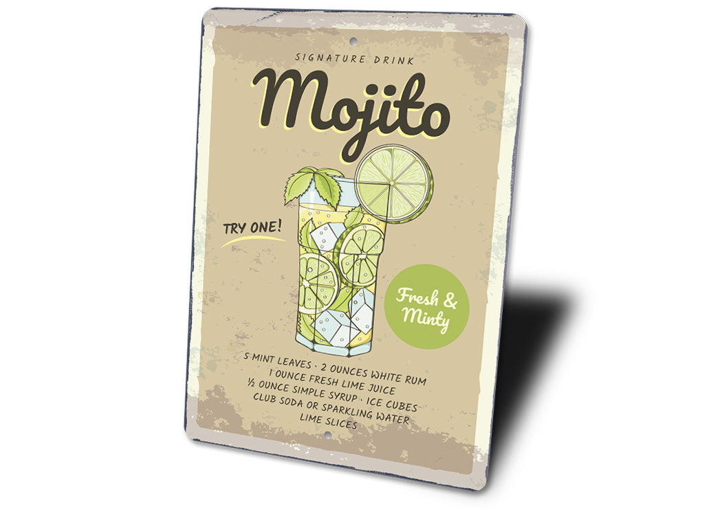 Mojito Signature Drink Metal Sign