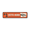 Chevy Vette Head Aluminum Metal Sign