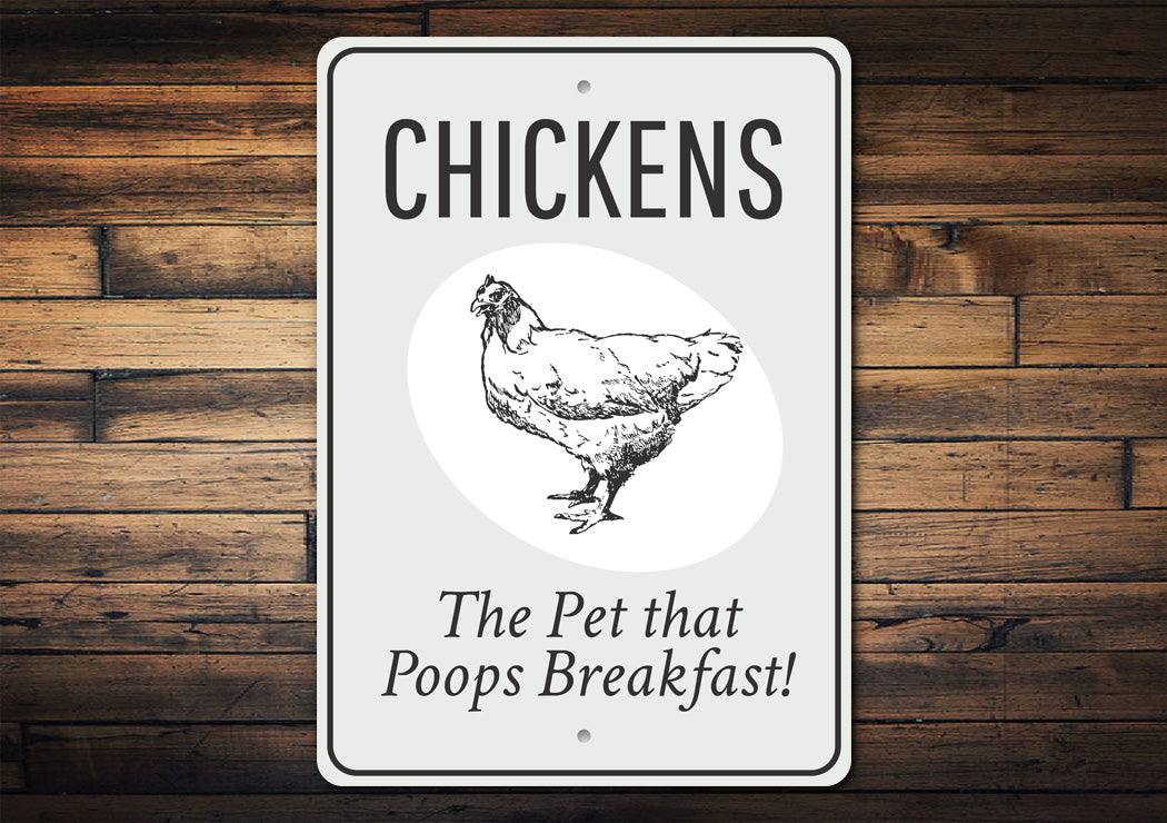 Chickens Pet Eggs Sign