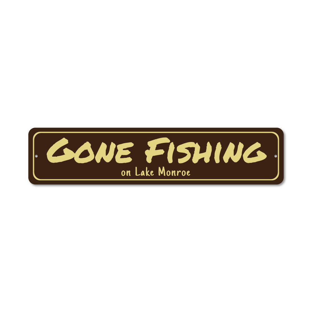 Gone Fishing Sign Aluminum Sign