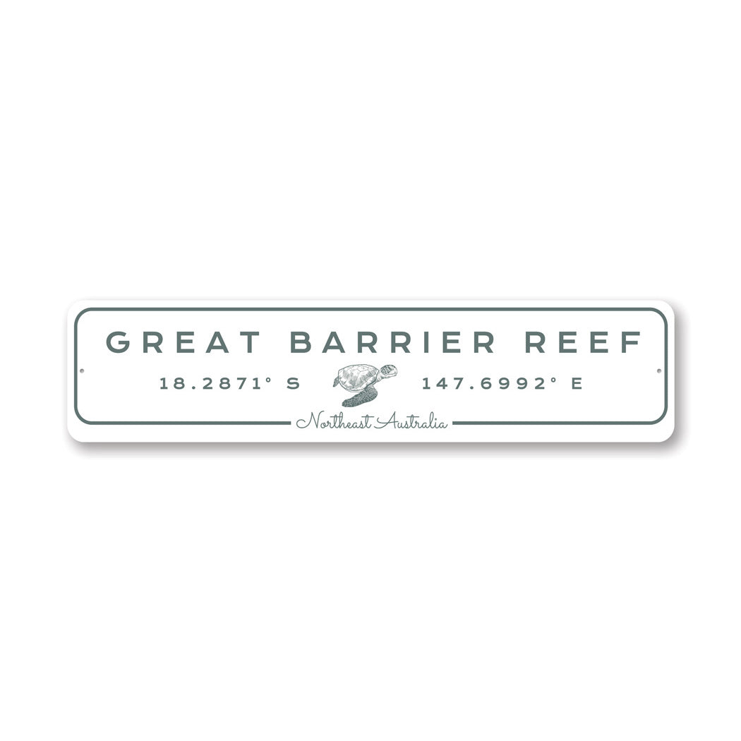 Great Barrier Reef Metal Sign