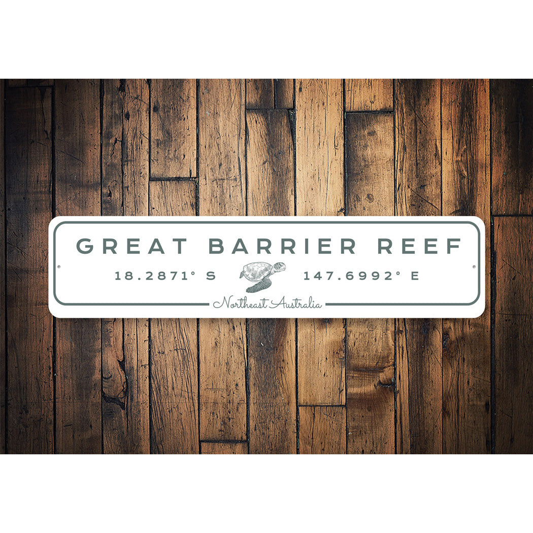 Great Barrier Reef Metal Sign