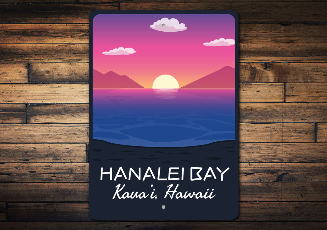 Hanalei Bay Kauai Hawaii Sign – Lizton Sign Shop