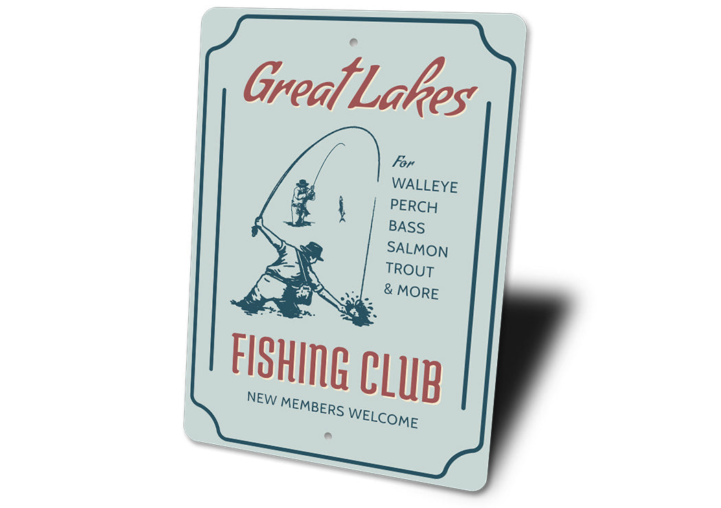 Great Lakes Fishing Club New Members Welcome Sign