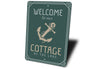 Welcome To Our Cottage By The Lake Sign