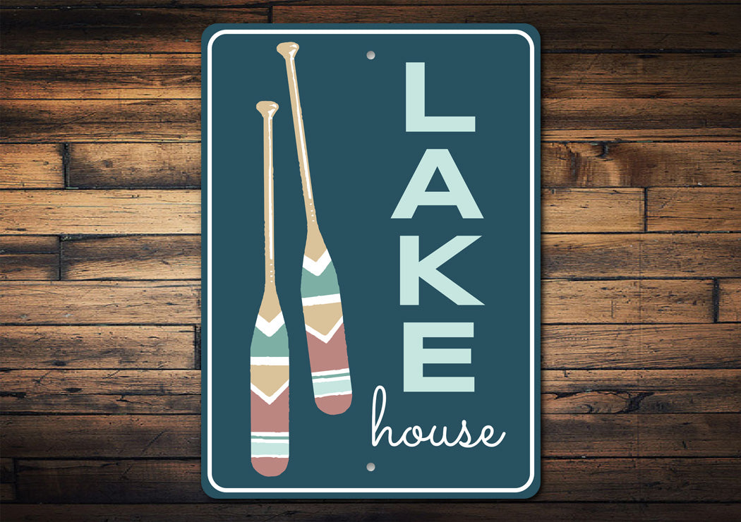 Lake House Wooden Paddles Lake Sign