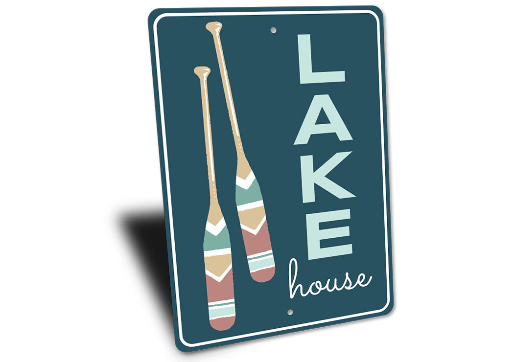 Lake House Wooden Paddles Lake Sign