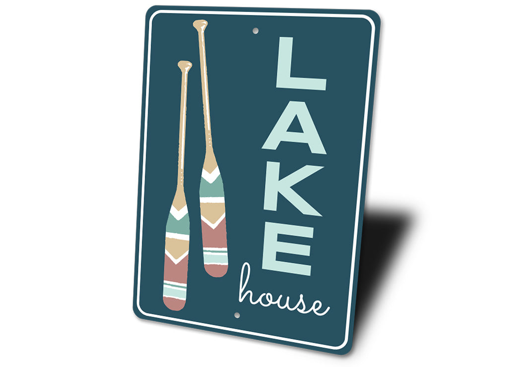 Lake House Wooden Paddles Lake Sign