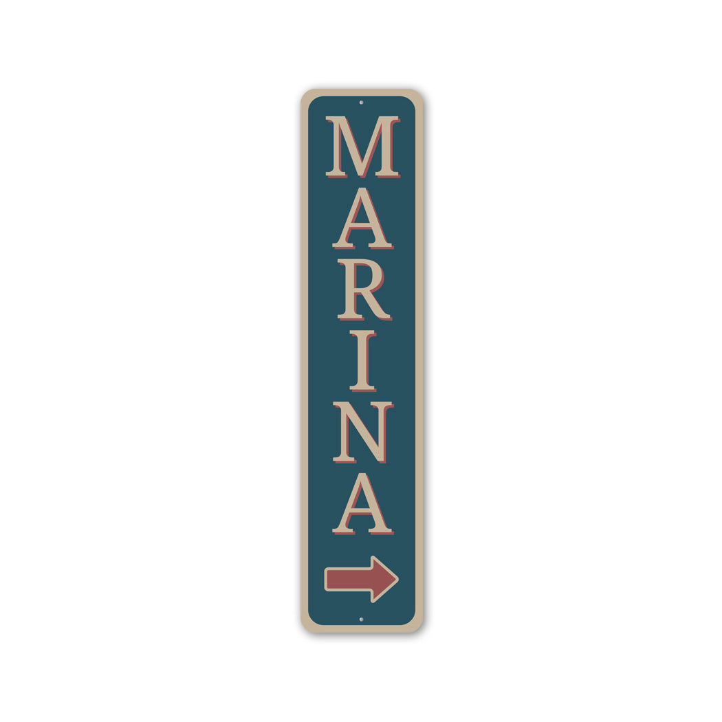 Marina Directional Arrow Boats Yachts Sign