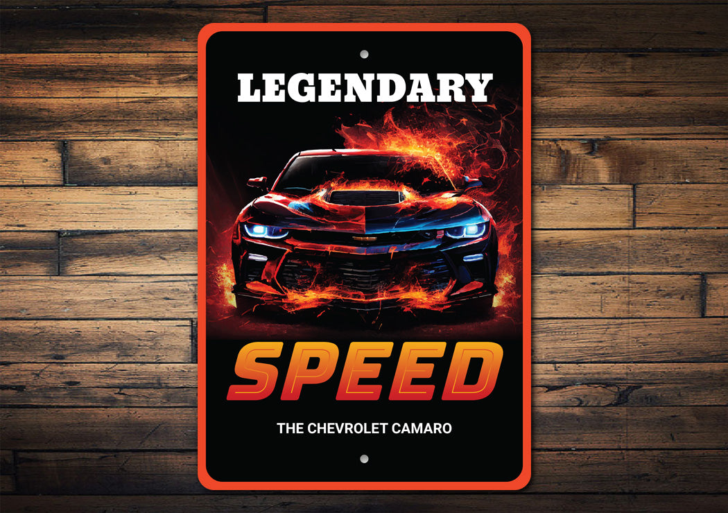 Chevy Camaro Legendary Speed Sign
