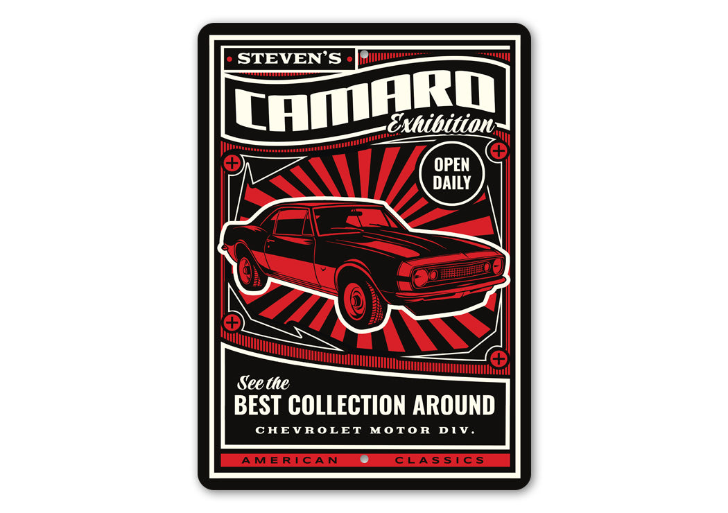 Camaro Exhibition Chevrolet Motor Division Sign