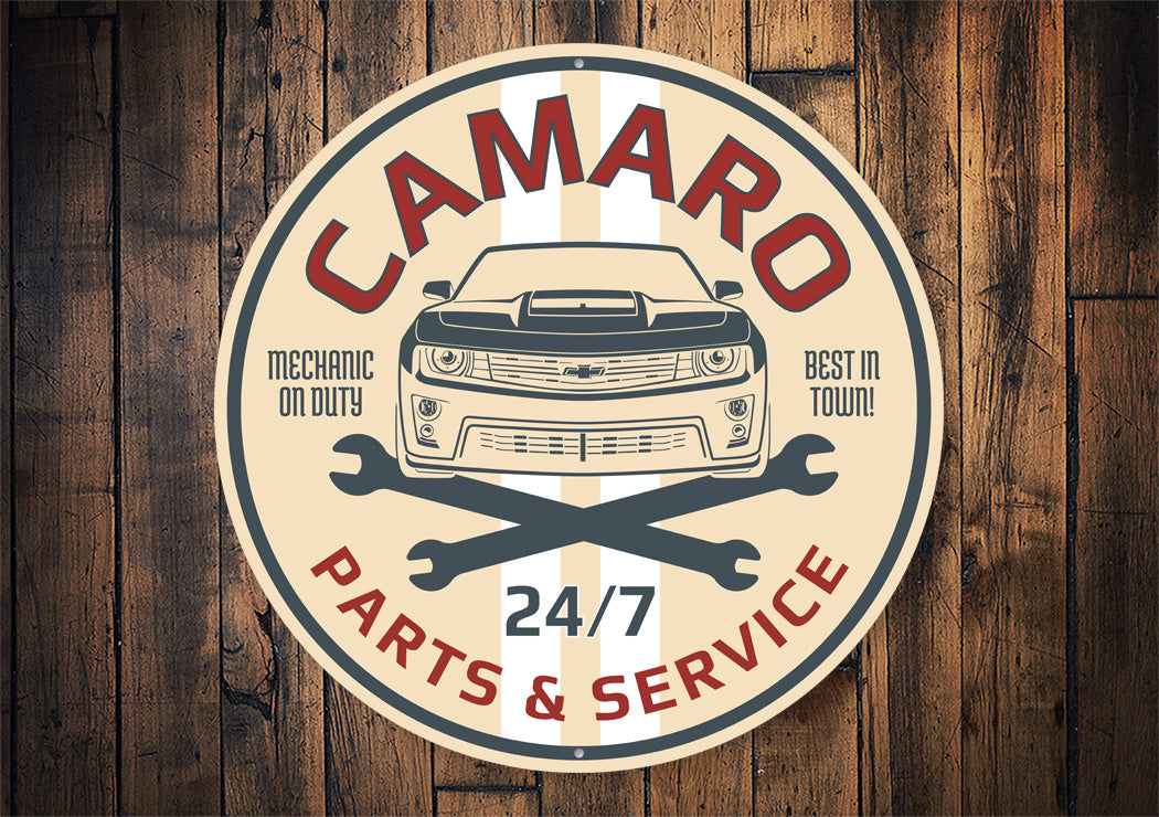 Camaro Parts And Service Mechanic Best In Town Sign
