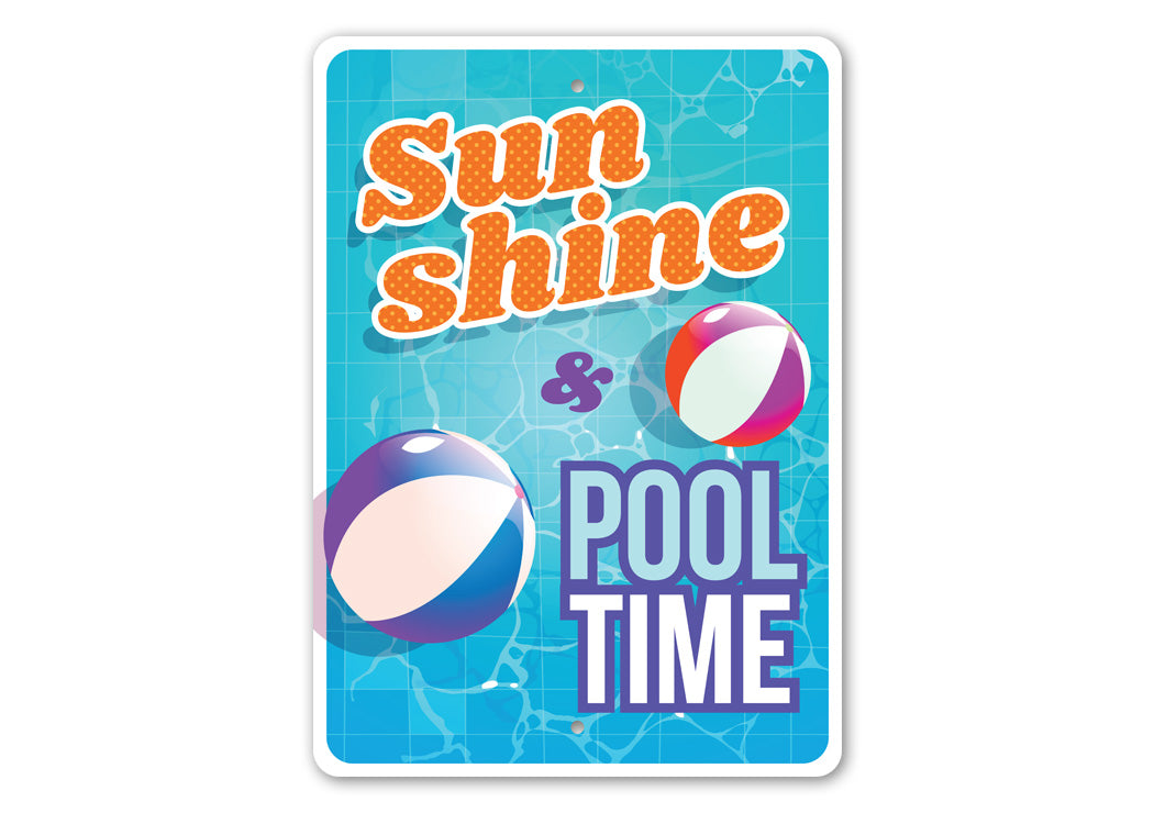 Sunshine Pool Time Sign – Lizton Sign Shop