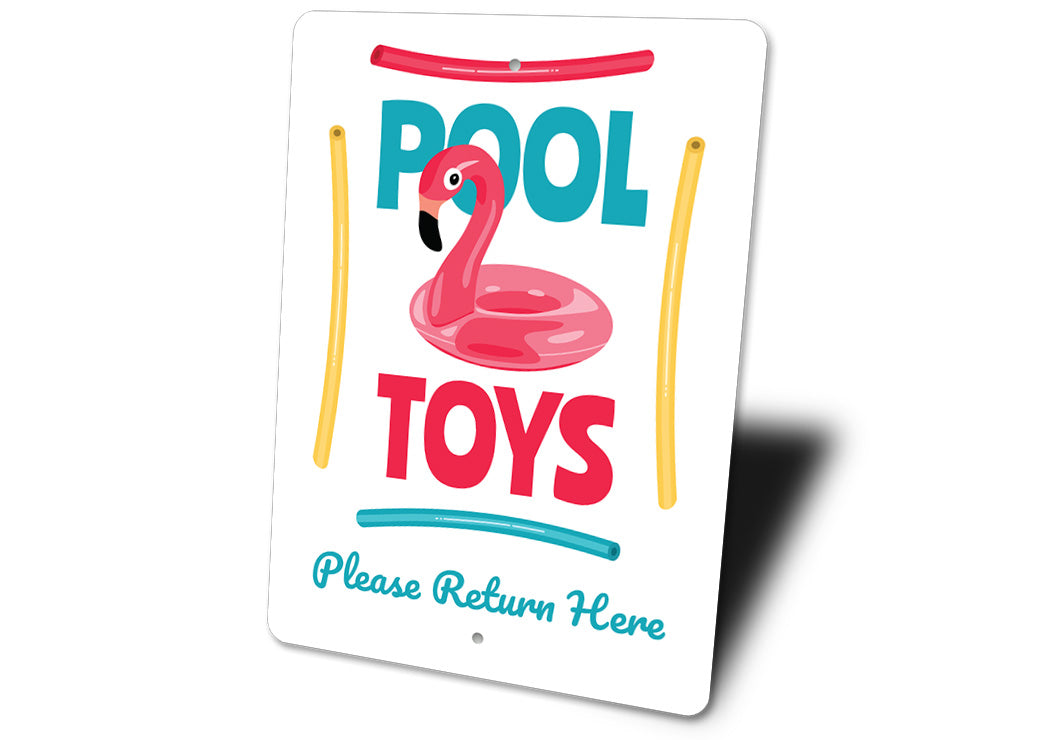 Pool Toys Please Return Here Sign