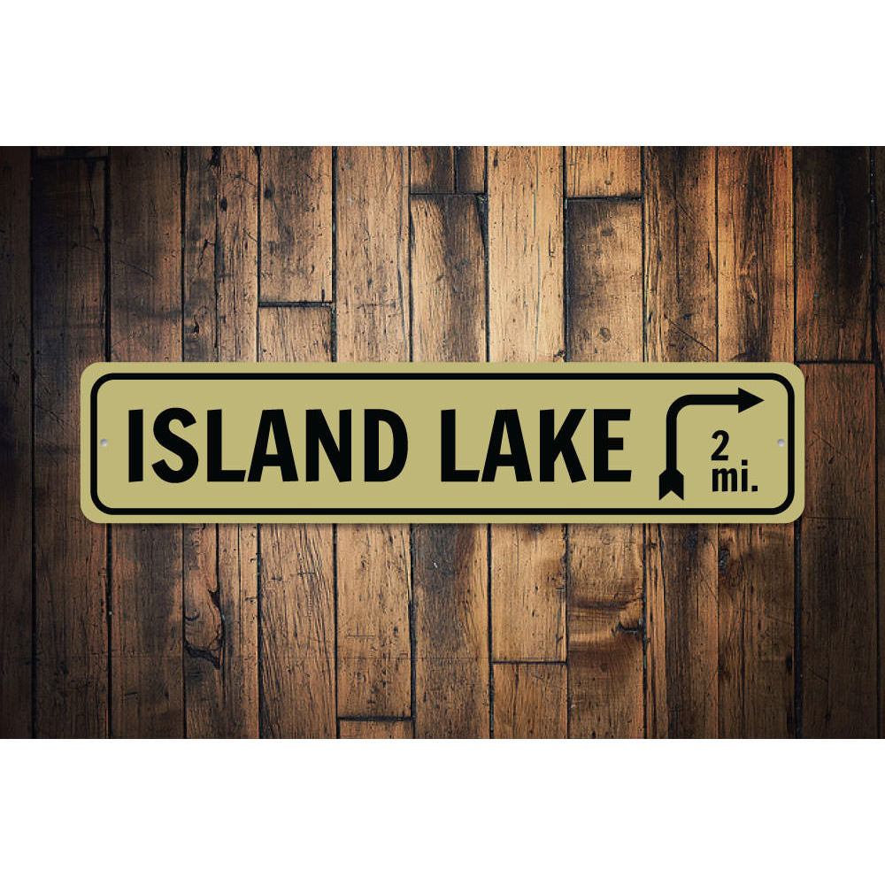 Lake Arrow Sign Aluminum Sign