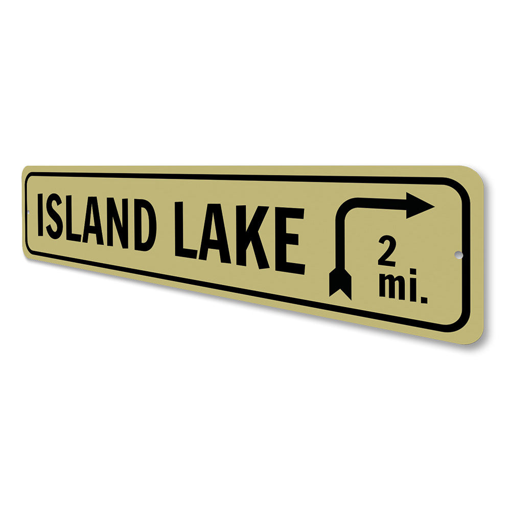 Lake Arrow Sign Aluminum Sign