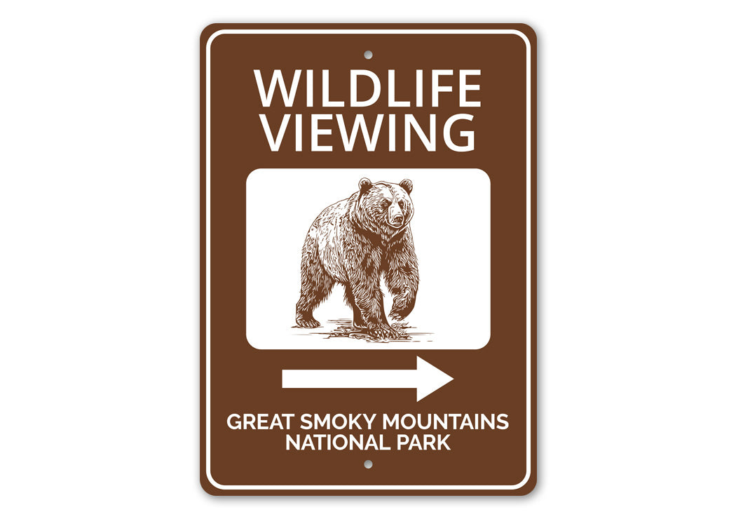 Wildlife Viewing Great Smoky Mountains Sign