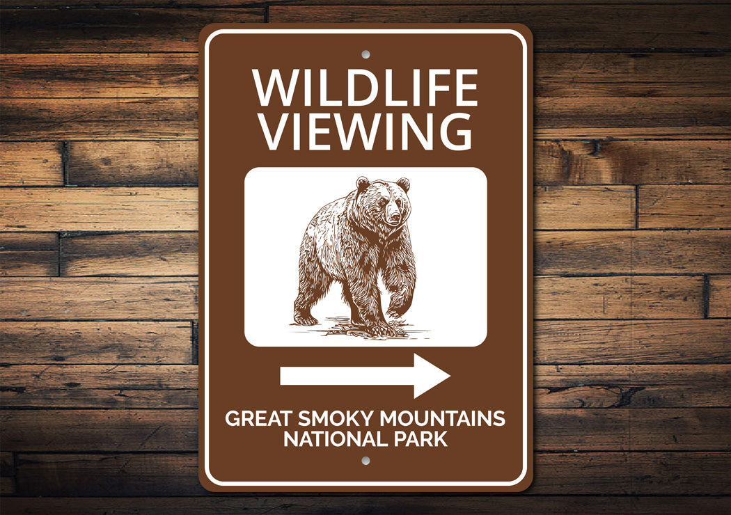 Wildlife Viewing Great Smoky Mountains Sign