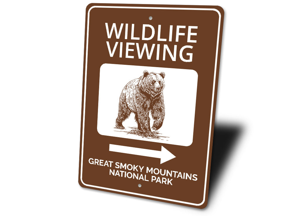 Wildlife Viewing Great Smoky Mountains Sign