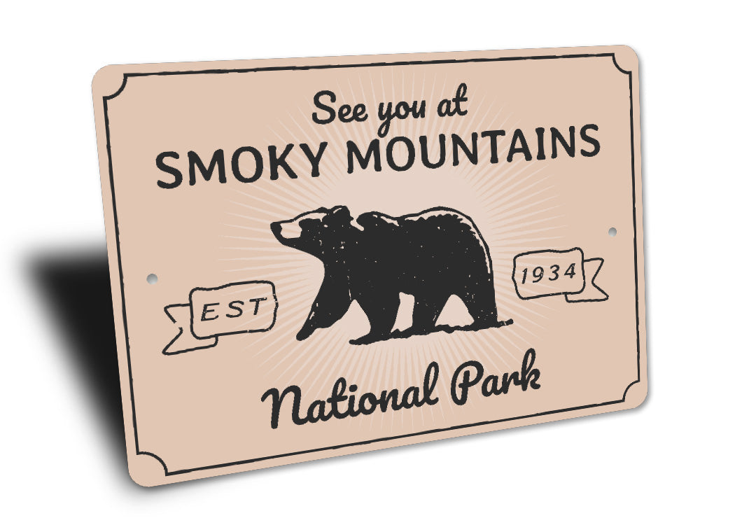 See You At Smoky Mountains Park Sign